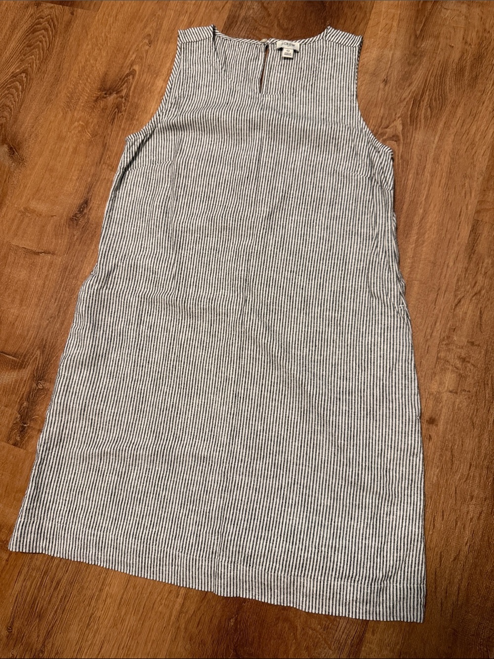 J. Crew Navy & White Sleeveless Shift Dress